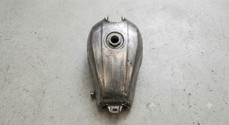 Motorkerékpár-tank tisztítás után
